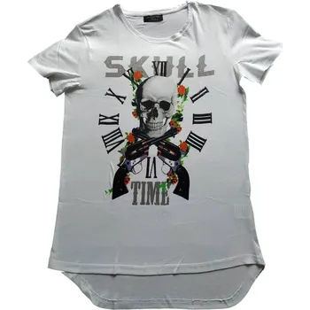 GLO-STORY Tunika dámská SKULL Barva: Bílá, Velikost: XXL