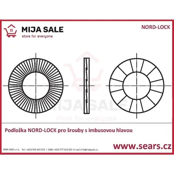 podložka DIN 25201 - P 6 - Podložka NORD-LOCK pro šrouby s válcovou hlavou DELTA PROTECT