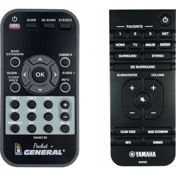 Dálkový ovladač YAMAHA VAH0130 - dálkový ovladač duplikát