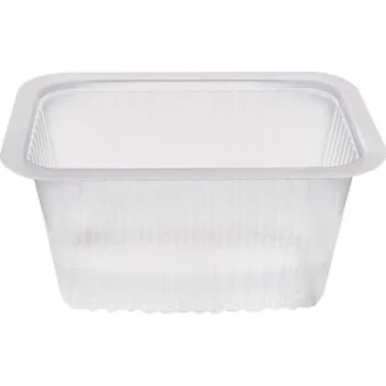 Jednorázové nádobí miska 137x96x65 mm, 500 ml, na zatavení - transparentní (100 ks/balení)