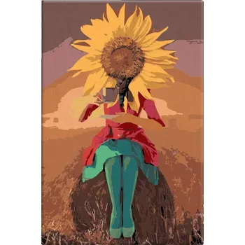 Dětské zboží Malování podle čísel - Káva na balíku - 40x60 cm, bez dřevěného rámu - CZ výroba