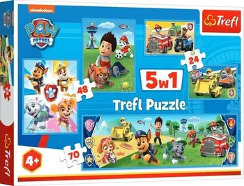 Puzzle Trefl Tlapková patrola 5v1 2x 24/2x 48/70 dílků