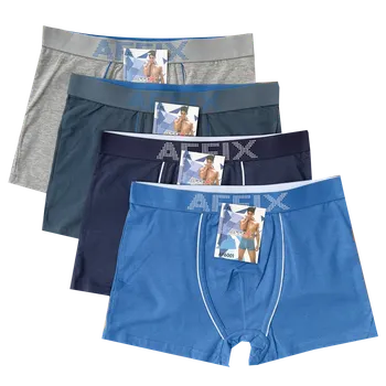 Boxerky PeSaiL Pánské bavlněné boxerky mix barev - Affex ( 4 ks v balení ) Barva: Mix barva, Velikost: XXL