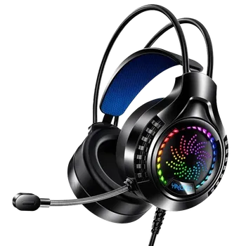 Sluchátka Herní sluchátka Q7 s podsvícením a prostorovým zvukem 7.1