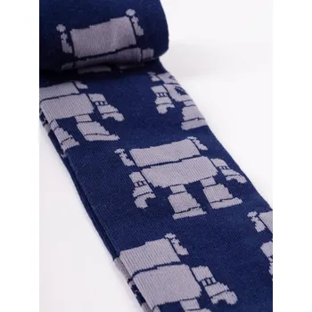 YO Punčocháče RAB0003C tm. modré s robotky velikost oblečení - děti: 116/122