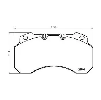 Brzdová destička Brzdové destičky 29100 Renault Midlum, Midliner, Nissan 10221