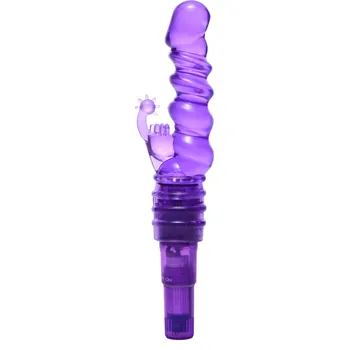 Vibrátor Trinity Vibes Royal Rocket Ribbed Rabbit Vibe Purple