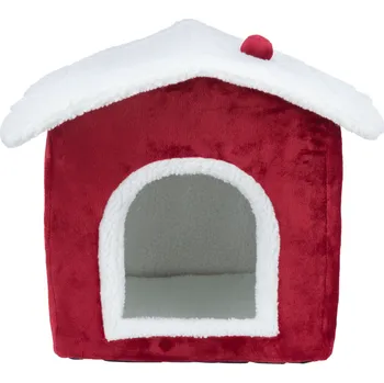 Pelíšek pro psa Trixie Xmas Nevio jeskyňka 35 x 45 x 38 cm červená/bílá
