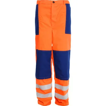 Pracovní oblečení Procera REFLEXNÍ PRACOVNÍ KALHOTY DO PASU - ORANŽOVÉ- Velikost: 54