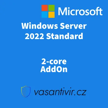 Operační systém Windows Server 2022 Standard 2-core AddOn, nová 7S05007JWW
