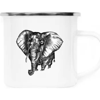 Plecháček - nerezový lem s potiskem Sloní plecháček