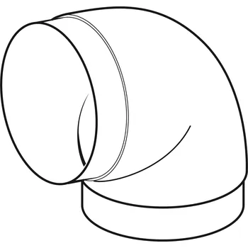 Ventilační potrubí Kruhové koleno 90° Ø 125 mm (1052R)
