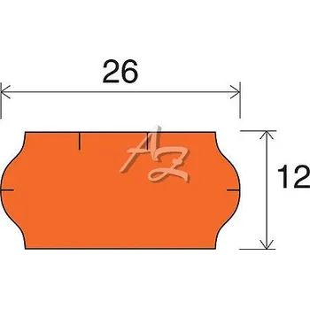 Samolepící etiketa etiketa 26x12mm CONTACT oranžová