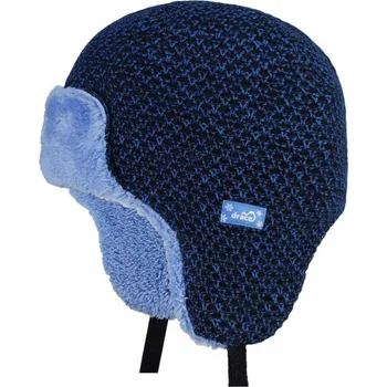 Čepice DRÁČE Zimní čepice beranice Lama 06 modrá vázací s krytím uší velikost čepic: 48-50cm (1-2 roky, RDX vel.3)