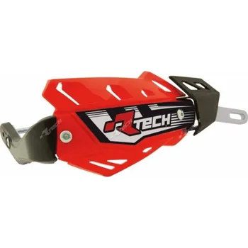 Motocyklový chránič Kryty páček Rtech Flx Alu červené vč. montážní sady - uni