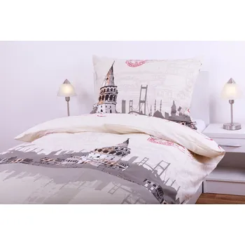 Povlečení Luxusní bavlněné povlečení - perkál - Istanbul šedý