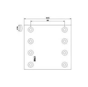 Brzdová čelist Brzdové obložení "00" zadní nápravy Man G90, L2000 4076