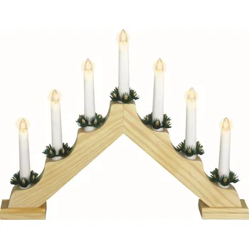 Vánoční svícen Home Styling Collection KO-AX8000095 7 LED teplá bílá 30 cm