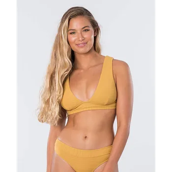 Dámské plavky Plavky Rip Curl PREMIUM SURF DEEP V TOP Mustard velikost XS