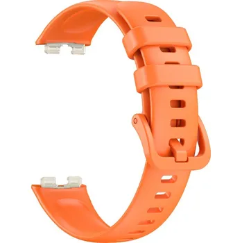Příslušenství k chytrým hodinkám Jednobarevný řemínek s přezkou pro Huawei Band 8 Barva: Oranžová, Pro Přístroj: Huawei Band 8