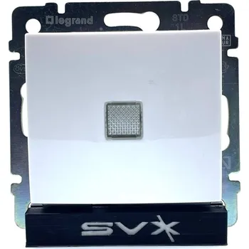 vypínač LEGRAND Valena vypínač č.1 podsvícený bílý 71x71x37mm