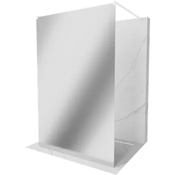 Mexen Kioto volně stojící sprchová stěna 110 x 200 cm, zrcadlo 8 mm, bílá - 800-110-002-20-50 Sprchové stěny