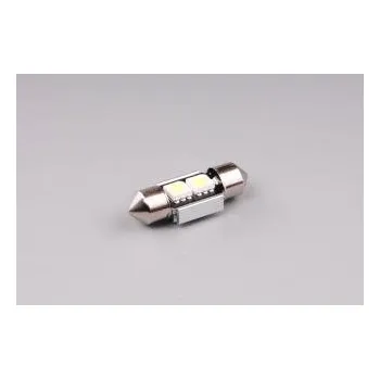 Povinná bezpečnostní výbava LED žárovka 12V 10W SV, sufit 31mm 2xLED, CANBUS, nepolarizovaná, čirá, 14390