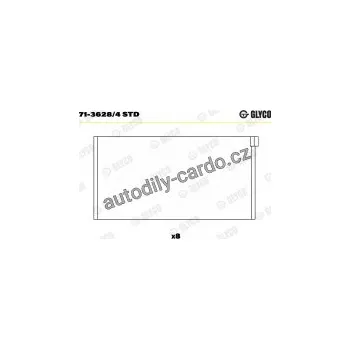 Blok motoru Ojniční ložisko GLYCO 71-3628/4 STD - sada