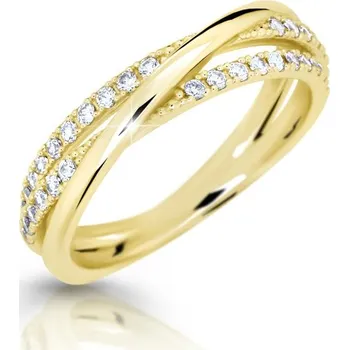 Prsten ŠPERKY-NM, Dámský prsten s brilianty 1732 Barva zlata: žlutá, Velikost prstenu: 55