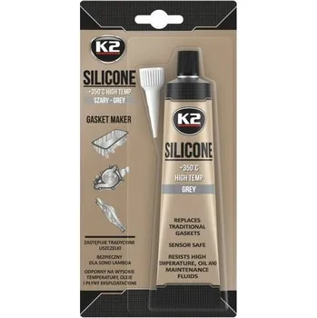 stavební silikon K2 SILICONE GREY - 85G (K2 silikonový tmel na utěsnění motorů a převodovek - šedý)