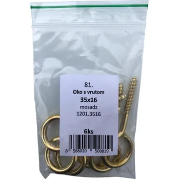 Šroub SVX Oko s vrutem Ms - blistr 79 20x12mm č79