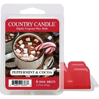 vonný vosk Country Candle Peppermint & Cocoa Vonný Vosk, 64 g