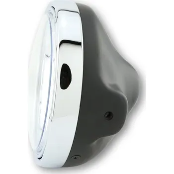 Osvětlení pro motocykl HS MOTO - Německo Hlavní přední světlo LTD Style 7" provedení: černá matná-chrom