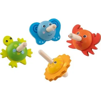 Dřevěná hračka Drobné hračky - Káča dřevěná, Zvířátka, 1ks (Goki)