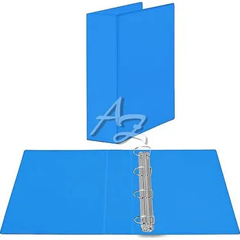 pořadač 4kroužek A4/70mm, PVC, potažený fólií, Modrý