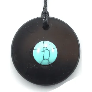 Přívěsek Milujeme Kameny Šungit s tyrkysem - přívěsek TS1 384467