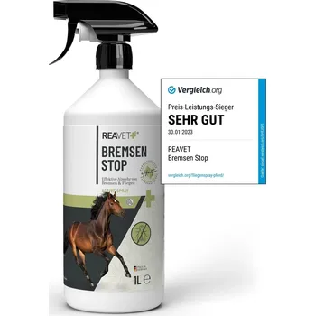 Pro koně REAVET Stop sprej proti ovádům, mouchám a létajícímu hmyzu (500 ml - 6 l) Objem: 1 litr