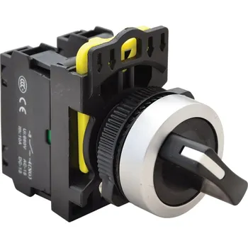 vypínač Tracon electric Otočný spínač s páčkou 2-polohový s pružinovým návratem