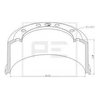 Brzdový buben Brzdový buben vlek 420x189x229/290/335/23x10 BPW 3940