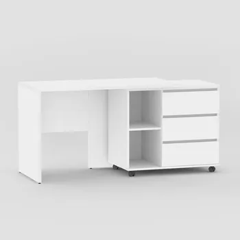 Psací stůl Psací (PC) stůl s otočným kontejenrem Rea Roy - Psací stůl rohový i rovný