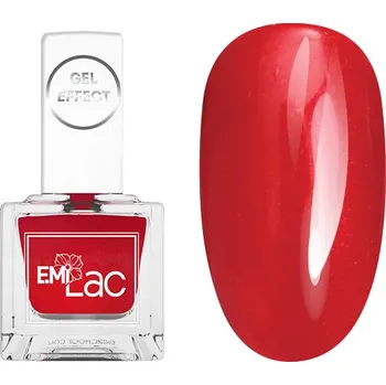 Lak na nehty emi E.MiLac Gel Effect NP Flame Scarlet #076, 9 ml. - Klasický lak s gelovým efektem