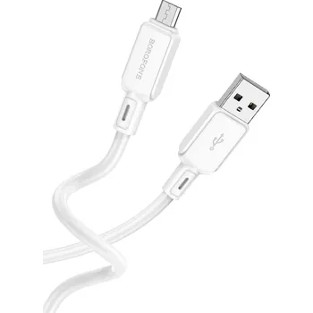 Borofone kabel BX94 Crystal color - USB na Micro USB - 2,4A 1 metr bílý