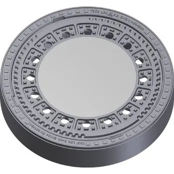 poklop Šachtový poklop BEGU D400 s odvětráním, litino-betonový rám, DN 600, KASI KDB01