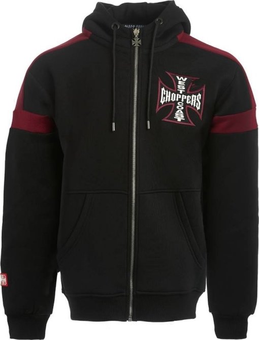 West Coast Choppers Mikina s kapucí černo červená 4XL