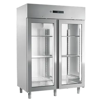 Skříň chladicí 1400 l prosklená GN 2/1, nerez | RM - ENR 1400 G