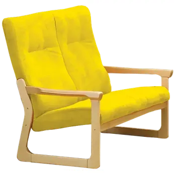 Sedací souprava BE - 2 dvojkřeslo, koženka ROXA 7.04 - koženka žlutá