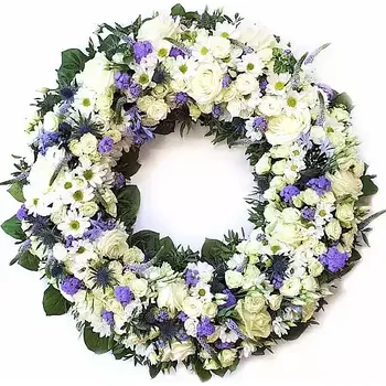 Smuteční dekorace Smuteční věnec Blue light