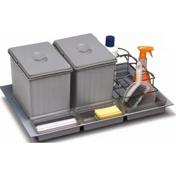 Odpadkový koš GOLLINUCCI Sorter Sistema 939/2 800mm 2x16l šedá (GOLLINUCCI Sorter Sistema 939/2 800mm 2x16l šedá)