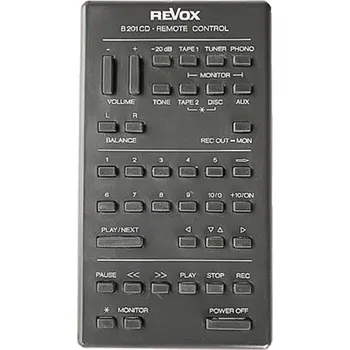Dálkový ovladač REVOX B201CD, B251, B710, B791, B795 - dálkový ovladač duplikát