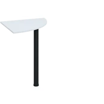 Stolová podnož ES 16 - 6 deska spojovací, kovová podnož černá, síla desky 18 mm, široká 600 mm, bílá